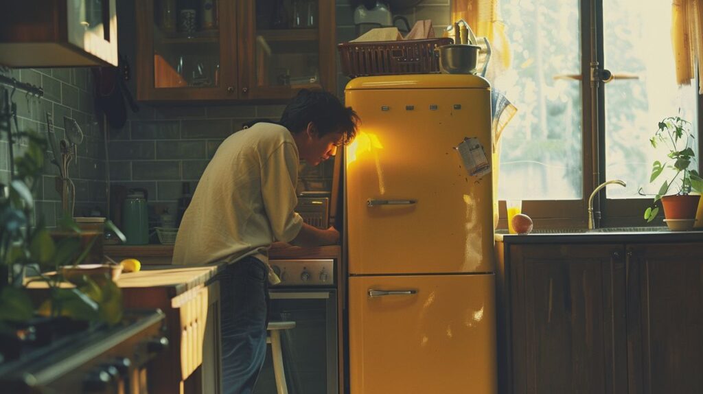 Leiser Kühlschrank in moderner Küche, ideal um zu verstehen, wie laut ein Kühlschrank ist